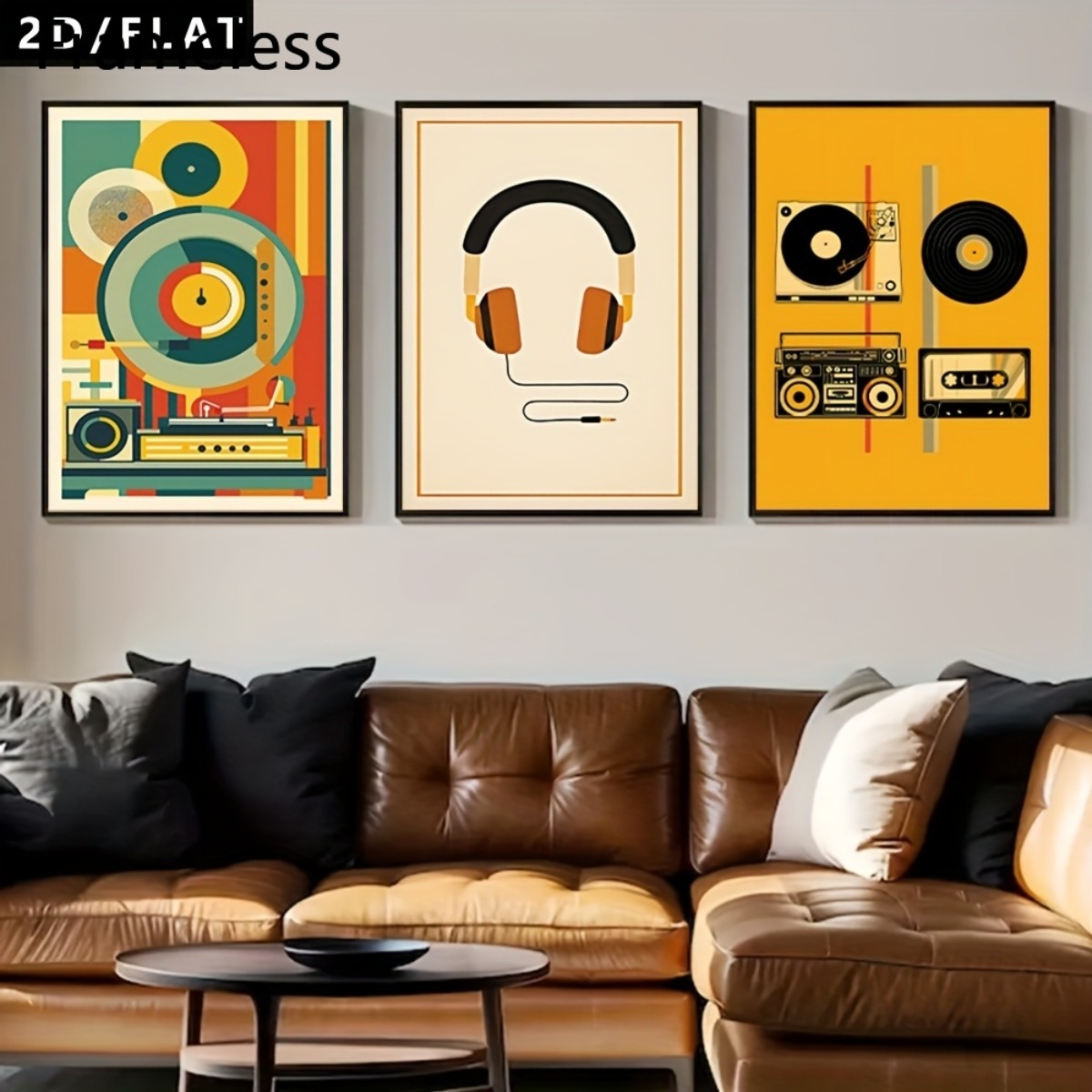 Abstract Canvas Set - (Tanpa Bingkai, 3 Buah) – Poster