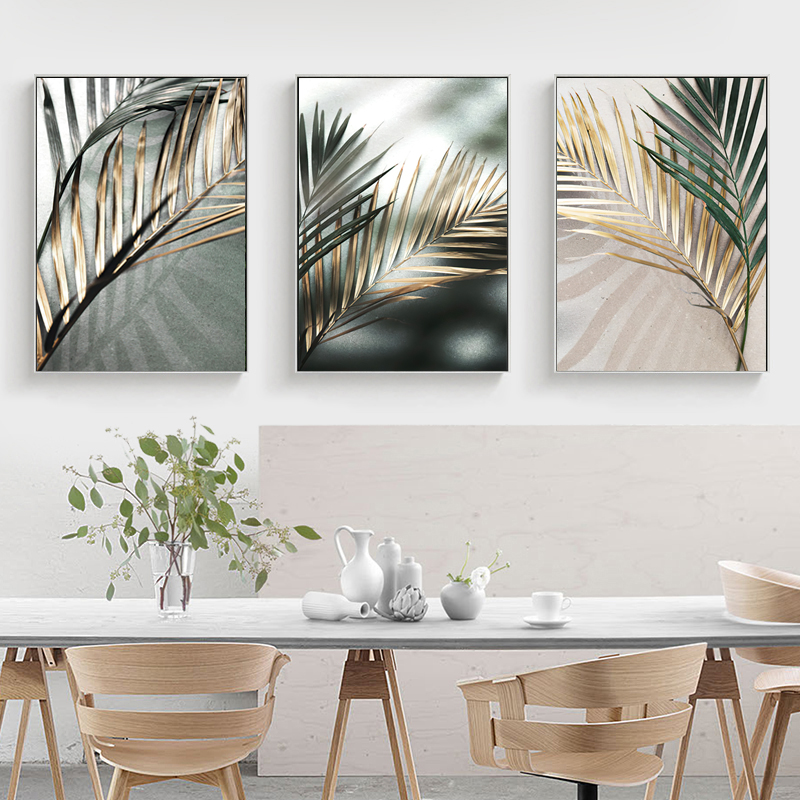 Abstract Canvas Set - 3PCS cetakan seni dekoratif tanpa bingkai,