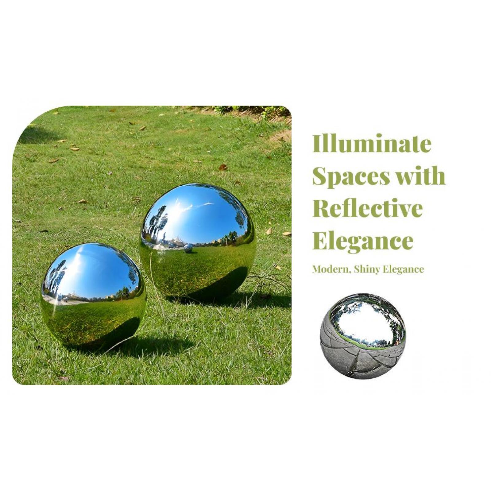 Decorative Mirror - Dekorasi Taman Logam Bola Cermin Stainless