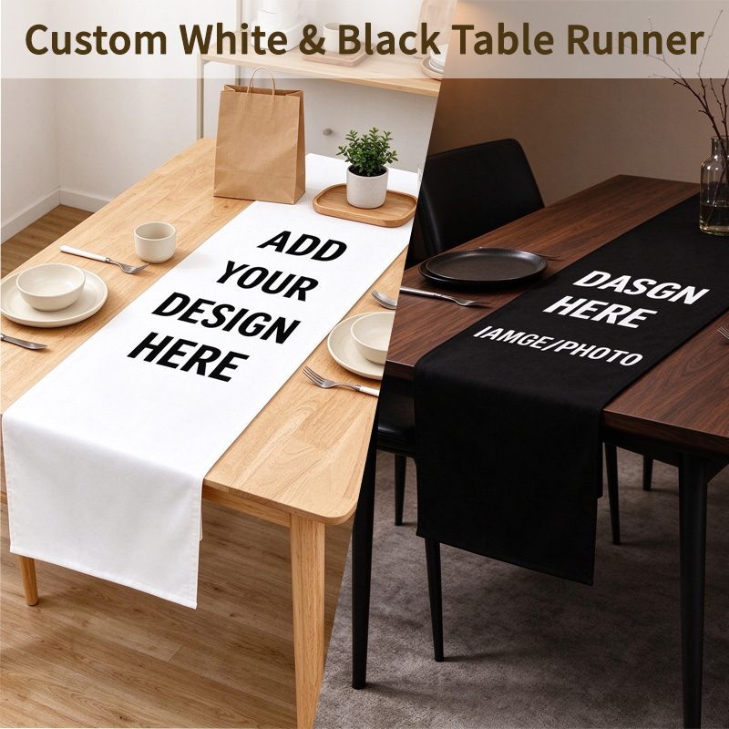 Taplak Meja Hitam/Putih untuk  - Table Runner ulasan dan harga