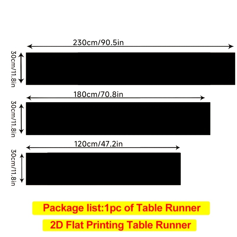 Taplak Meja Hitam/Putih untuk  - Table Runner ulasan dan harga