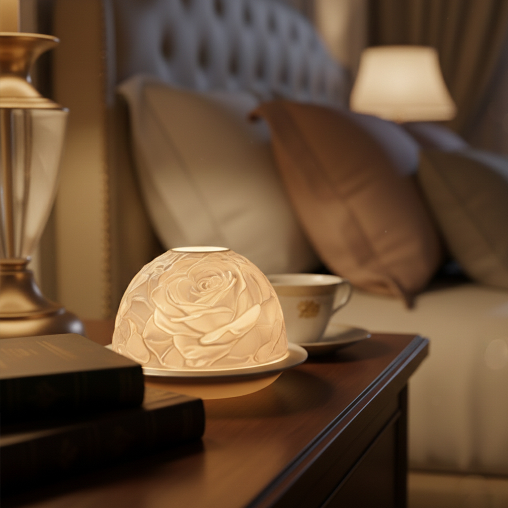 Tempat Lilin Porselen Mawar El - Candle Holder Decor ulasan dan harga