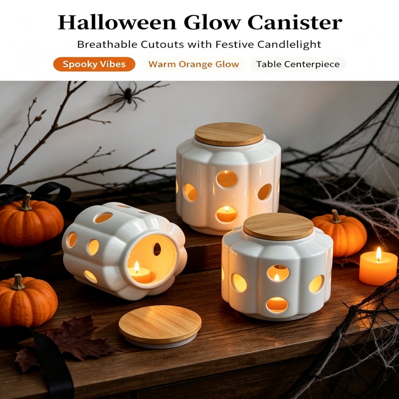 Toples Penyimpanan Keramik Gay - Candle Holder Decor ulasan dan harga
