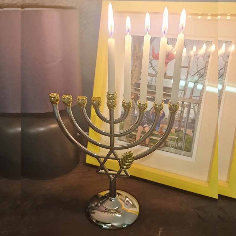 Tempat Lilin Hanukkah Menorah  - Candle Holder Decor ulasan dan harga