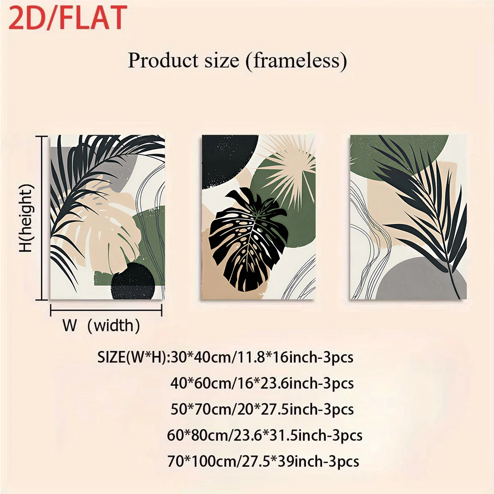 Berbagai ukuran, 3 lukisan kan - Abstract Canvas Set ulasan dan harga