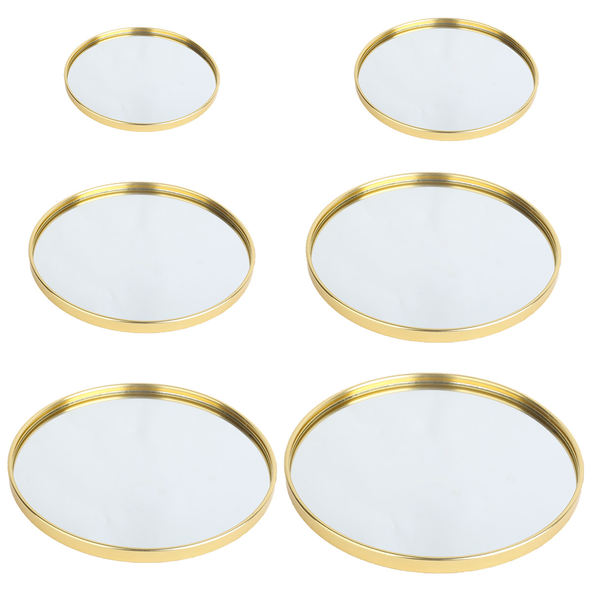 Nampan Cermin Bulat Berwarna E - Decorative Mirror ulasan dan harga